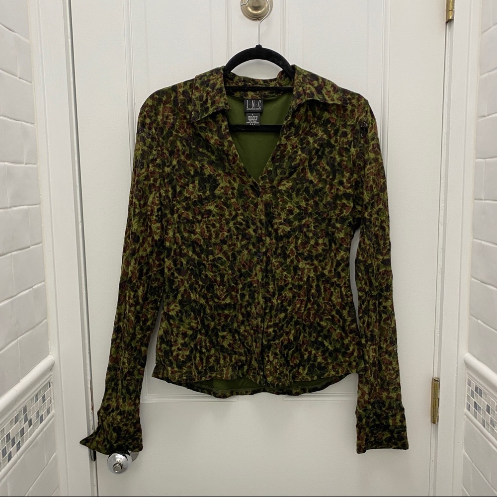 Vintage Green Button Down